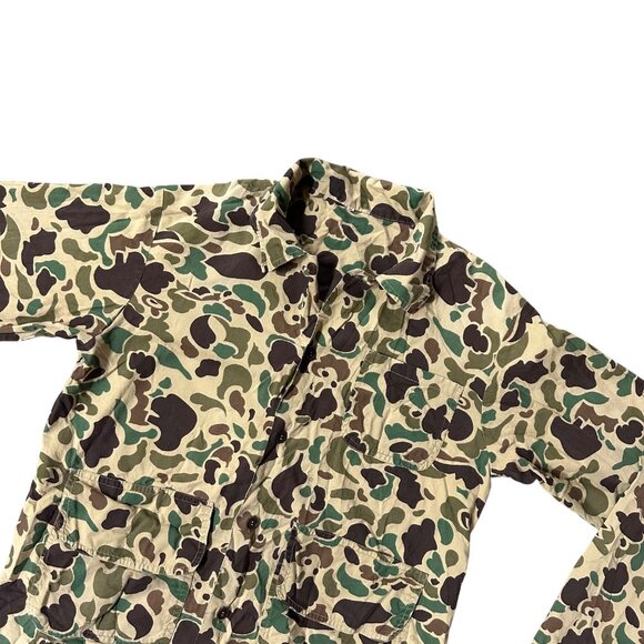 Vintage Camouflage Hunting Shirt Button Down Size Medium Retro Camo READ - Picture 1 of 11